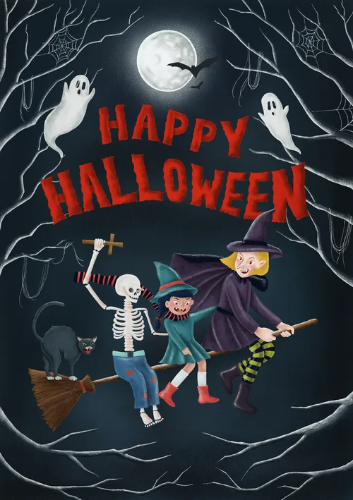 Halloween No. 15 — downloadable digital art print