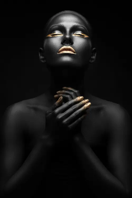 Black & Gold No. 16 — downloadable digital art print